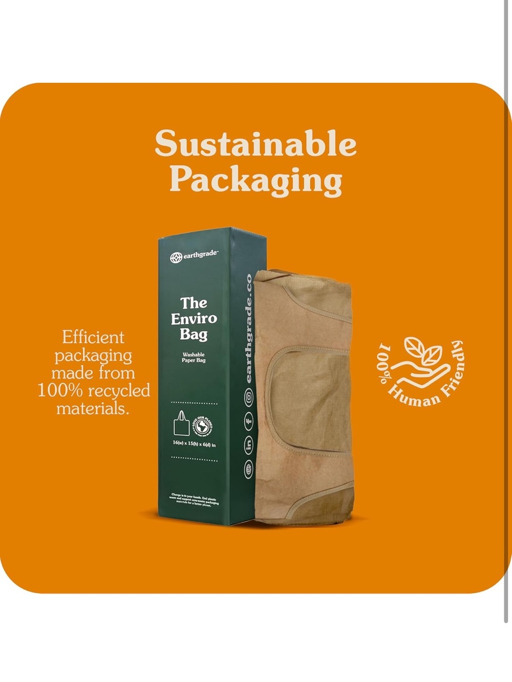 NWT “Love Our Planet” Eco Tote Shoulder Bag Washable Paper Reusable - Picture 8 of 9